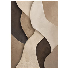 Organic Flow – Neutral Abstract Wall Art Poster