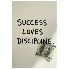 Success Loves Discipline Poster – Motivational Wall Art